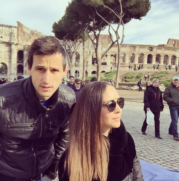 Con la compagna Vanja a Roma. Instagram
